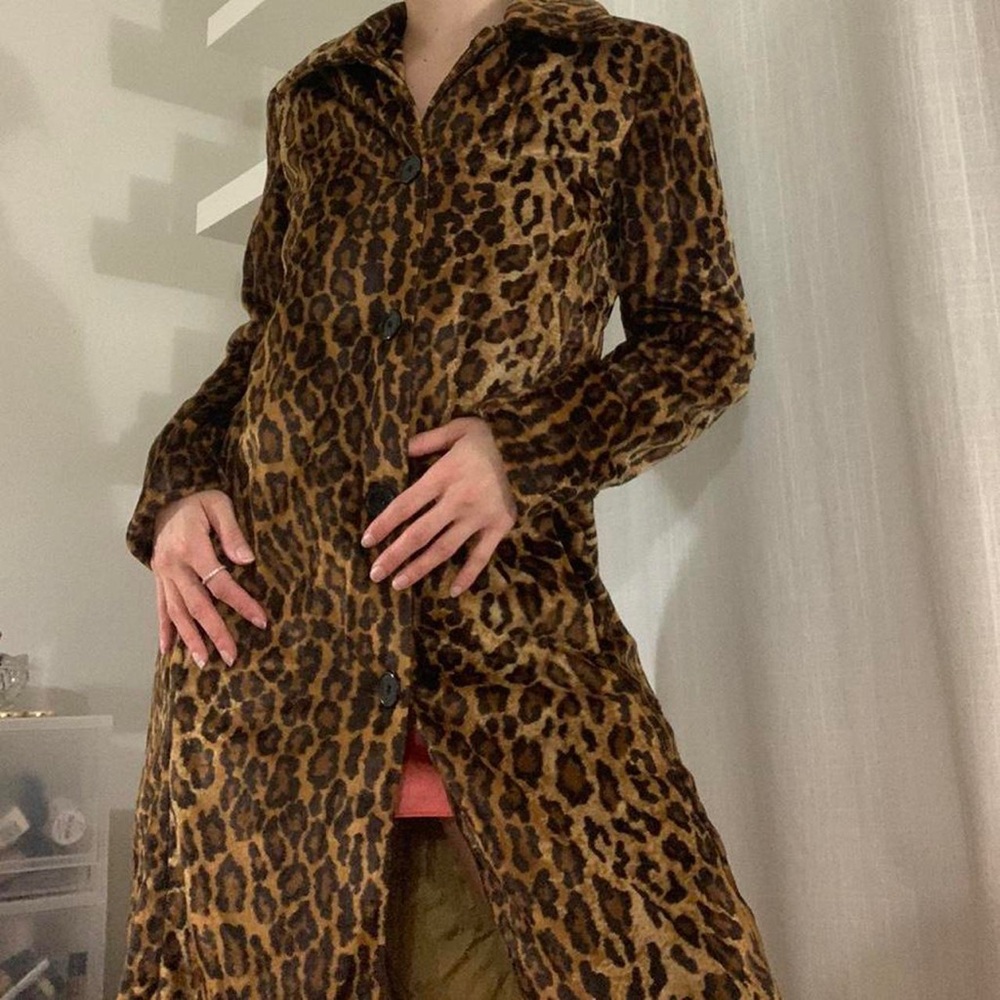 Leopard Print Women's Coat - Picture 4 of 4